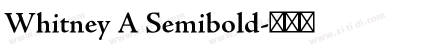 Whitney A Semibold字体转换